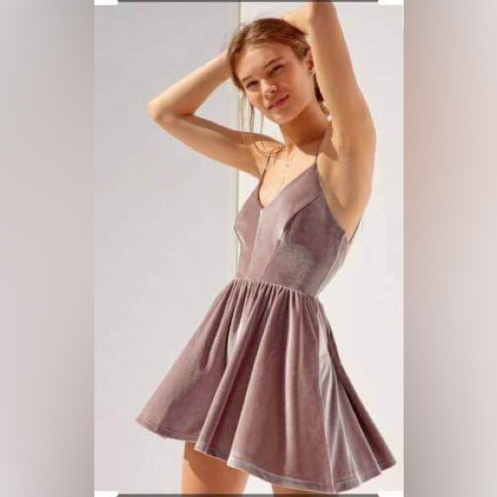 Urban Outfitters Purple Velvet Romper